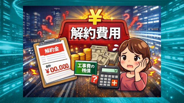 NURO光の解約にかかる費用や内訳を説明したイメージ画像