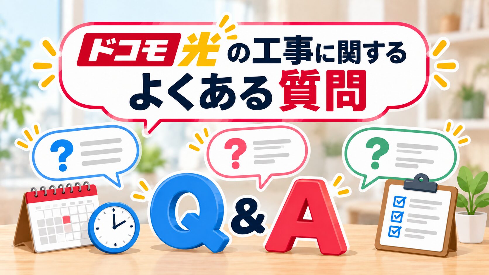 ドコモ光の工事に関するよくある質問のイメージ画像